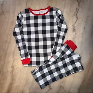 Carter's Kid 2-Piece Buffalo Check 100% Snug Fit Cotton Christmas Pajamas set 8